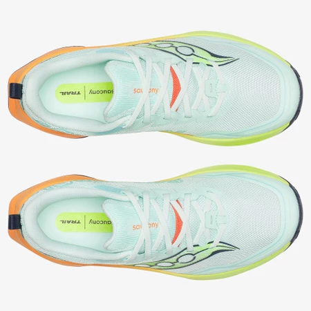 Saucony Peregrine 16 in Aqua/Orange