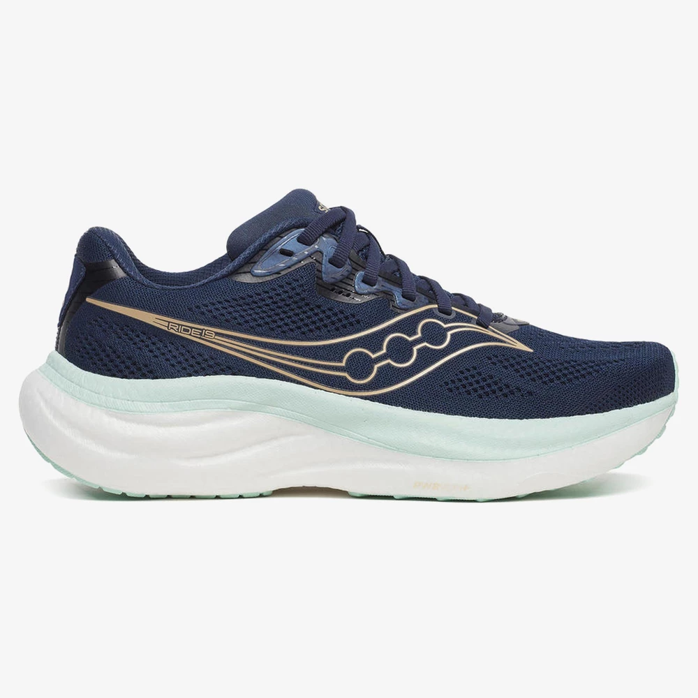 Saucony Ride 19 in Navy/Aqua