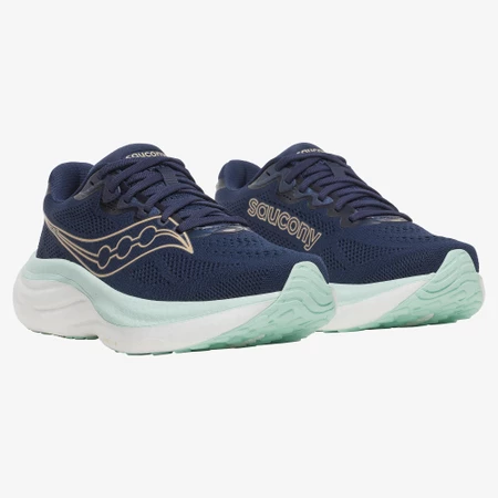 Saucony Ride 19 in Navy/Aqua
