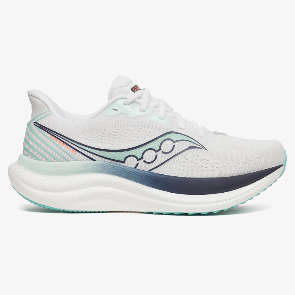 Saucony Triumph 23 in White/Navy