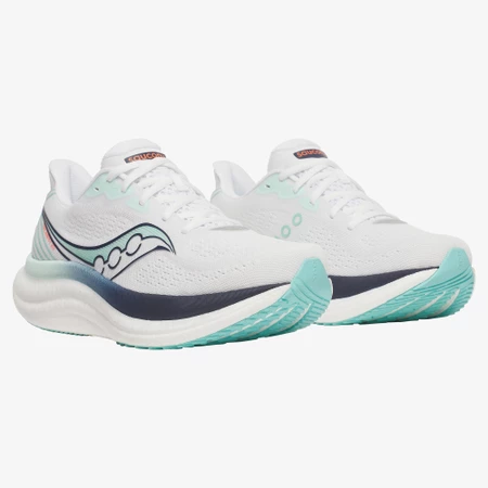 Saucony Triumph 23 in White/Navy