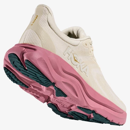 Hoka Arahi 8 Wide in Alabaster/Ligonberry