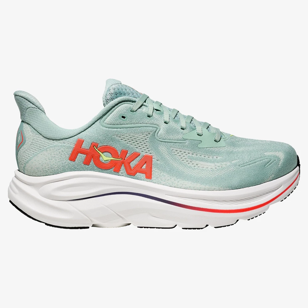 Hoka Clifton 10 Wide in Sage/Flame