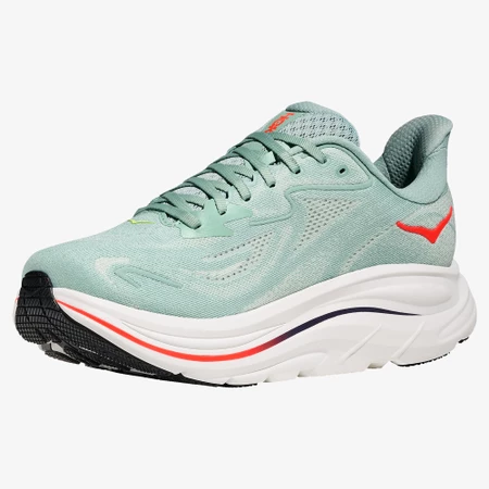 Hoka Clifton 10 Wide in Sage/Flame