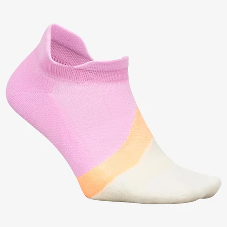 Feetures Elite Light Cushion No Show Socks in Pink/White