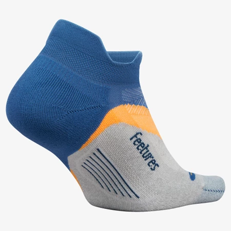 Feetures Elite Light Cushion No Show Socks in Blue/Grey