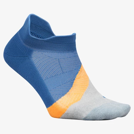 Feetures Elite Light Cushion No Show Socks in Blue/Grey