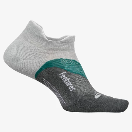 Feetures Elite Light Cushion No Show Socks in Grey/Green