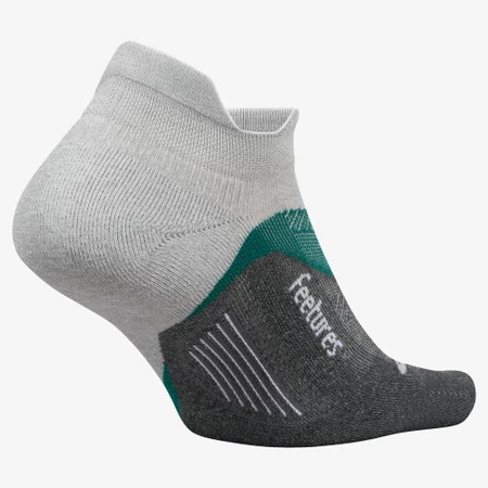 Feetures Elite Light Cushion No Show Socks in Grey/Green