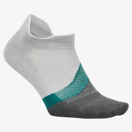 Feetures Elite Light Cushion No Show Socks in Grey/Green