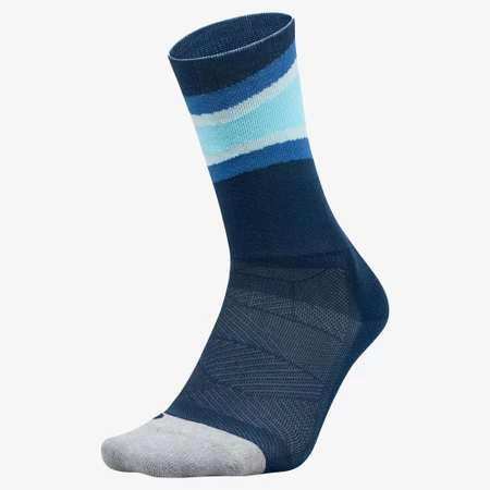 Feetures Elite Light Cushion Mini-Crew in Blue/Light Blue