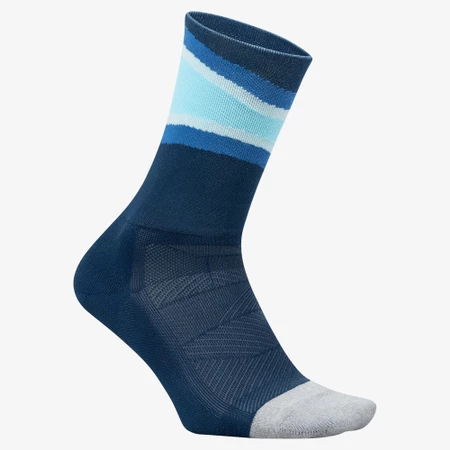 Feetures Elite Light Cushion Mini-Crew in Blue/Light Blue