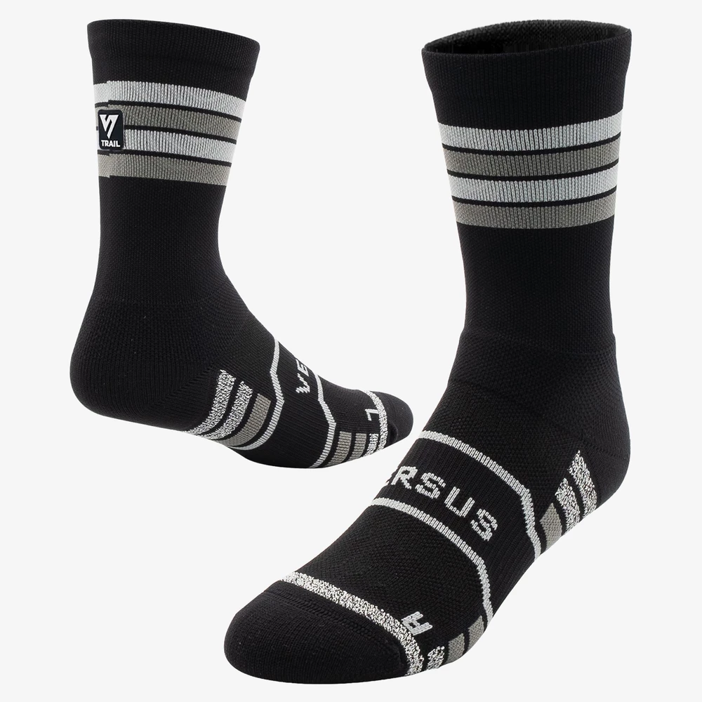 Versus Trail Run Socks in Black/Grey