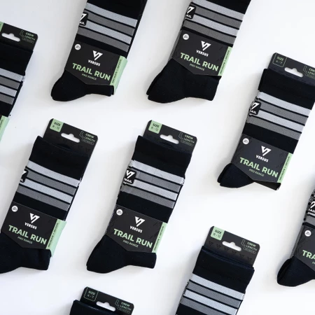 Versus Trail Run Socks in Black/Grey