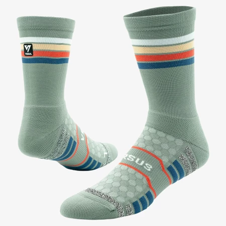 Versus Trail Run Socks in Sage Stripes