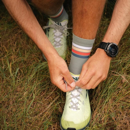 Versus Trail Run Socks in Sage Stripes