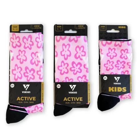 Versus Active Socks in Pink Flower
