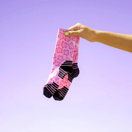 Versus Active Socks in Pink Flower