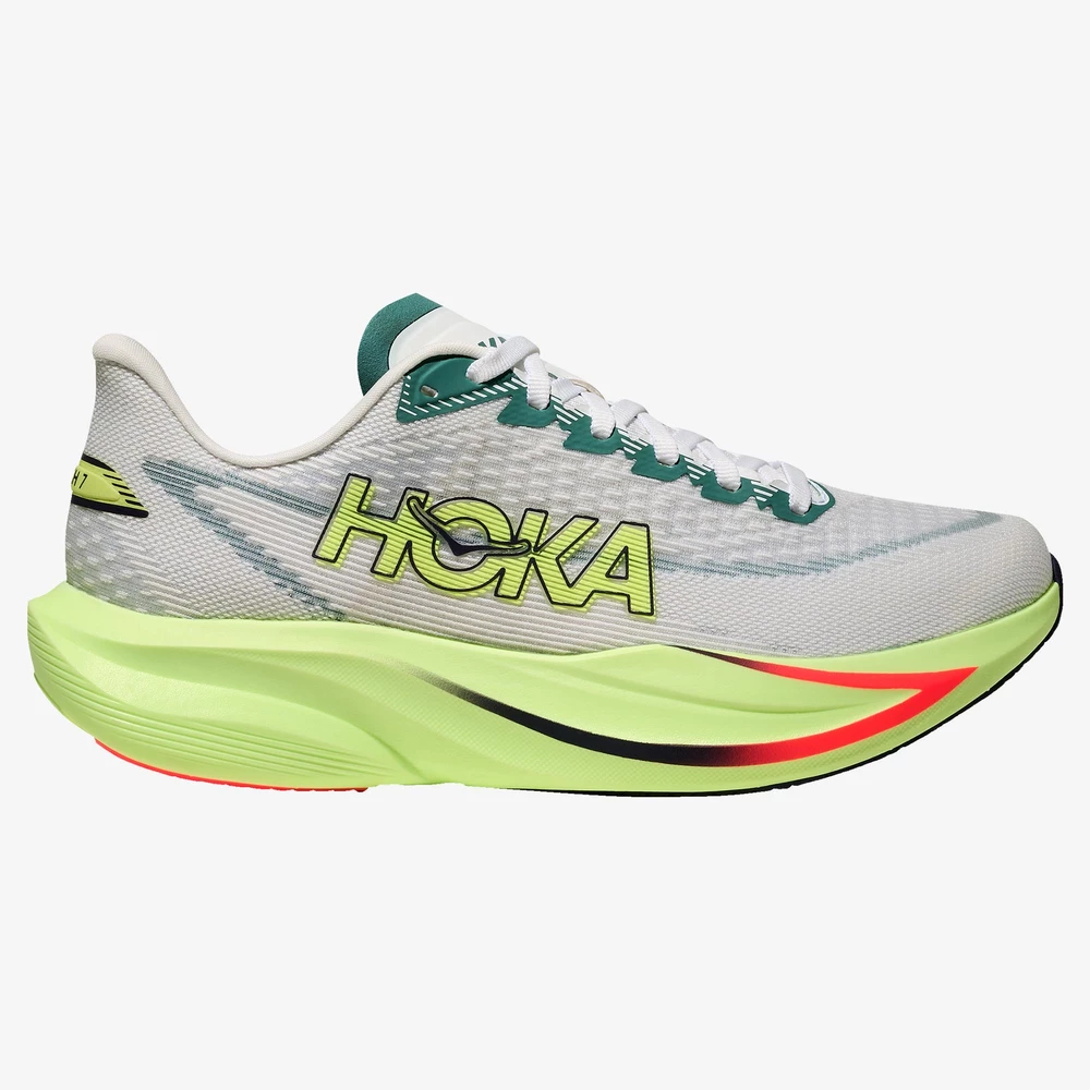Hoka Mach 7 in Frost/Neon Yuzu