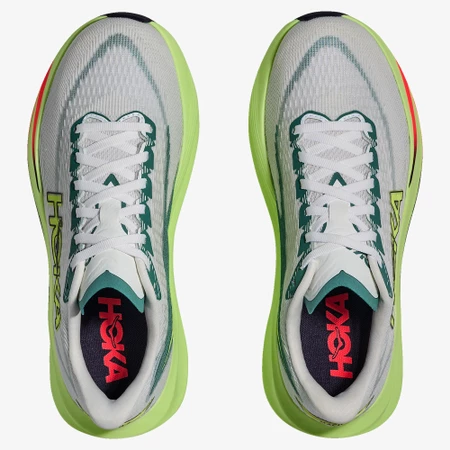 Hoka Mach 7 in Frost/Neon Yuzu