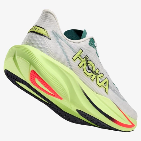Hoka Mach 7 in Frost/Neon Yuzu