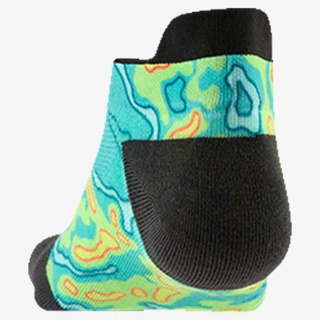 Injinji Run Lightweight No-Show Toe Socks in Lime/Black