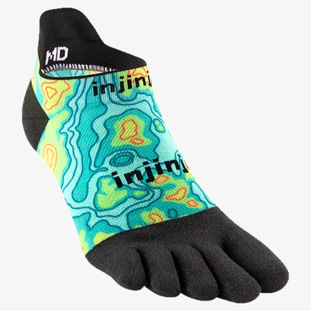 INJINJI  Run Lightweight No-Show Toe Socks