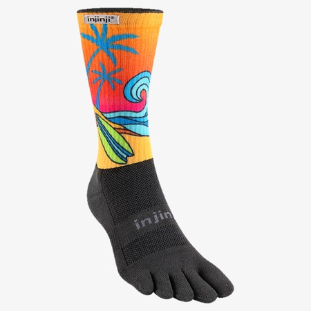 INJINJI  Trail Midweight Crew Toe Socks
