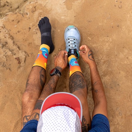 INJINJI  Trail Midweight Crew Toe Socks