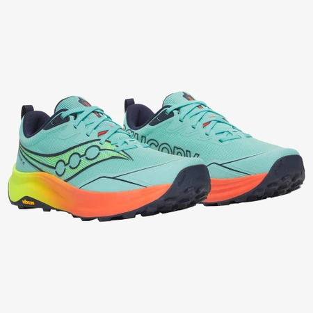 Saucony Peregrine 16 in Blue/Citrus