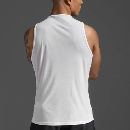2XU Aero Mesh Tank in White/Silver