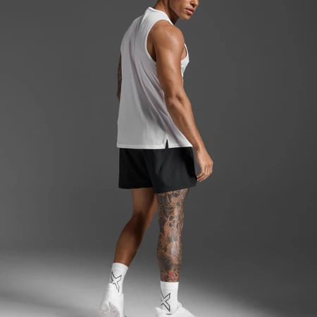 2XU Aero Mesh Tank in White/Silver