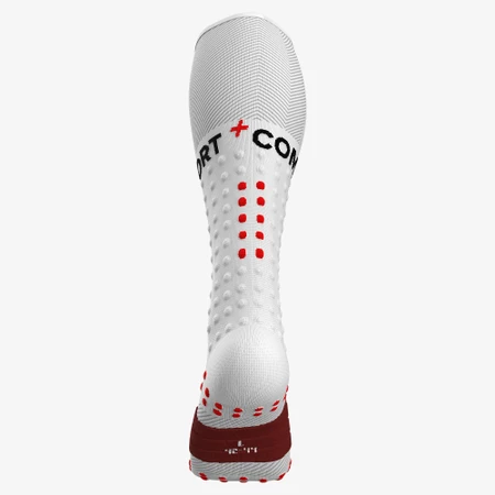 Compressport Full Socks Run in White/Red