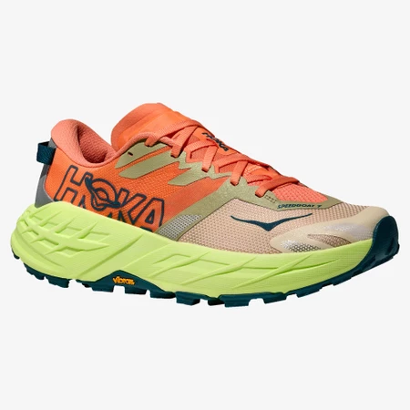 Hoka Speedgoat 7 in Orange/Green