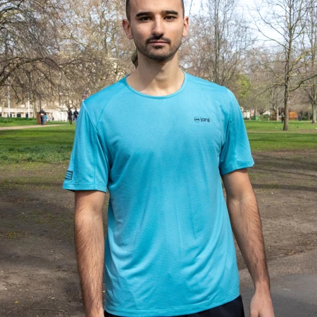 Janji Run All Day Tech Tee in Cerulean