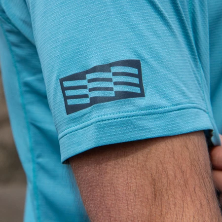 Janji Run All Day Tech Tee in Cerulean