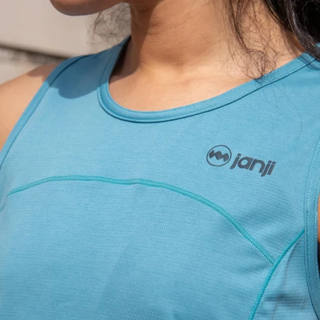 Janji Run All Day Tank in Cerulean