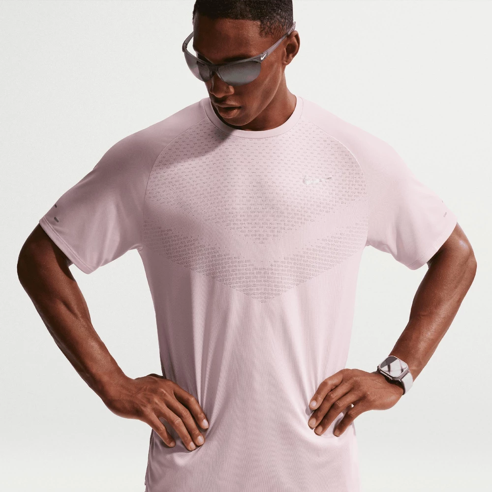 Nike Stride Dri-FIT ADV Tee in Silt Red