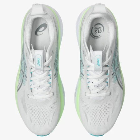 Asics Gel Kayano 33 in White/Aqua