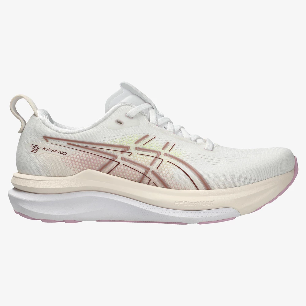 Asics Gel Kayano 33 in White/Hazy Lilac