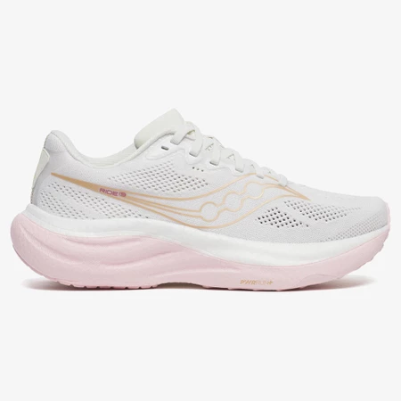 Saucony Ride 19 in White/Silk