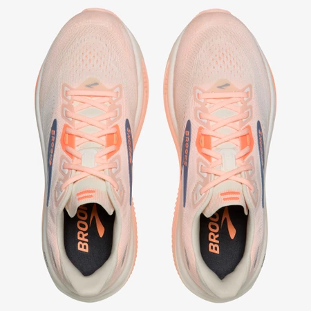 Brooks Ghost 18 D Wide in White/Peach