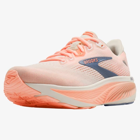 Brooks Ghost 18 D Wide in White/Peach