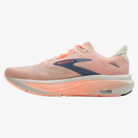 Brooks Ghost 18 D Wide in White/Peach