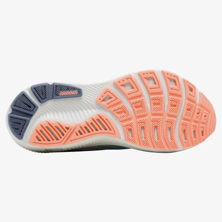 Brooks Ghost 18 D Wide in White/Peach