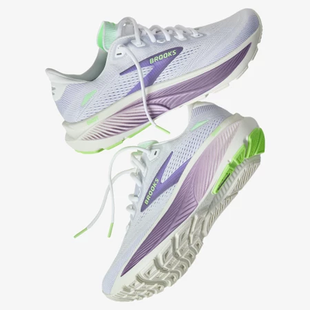 Brooks Ghost 18 in White/Purple