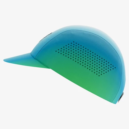 Compressport Pro Racing Cap in White/Blue/Green