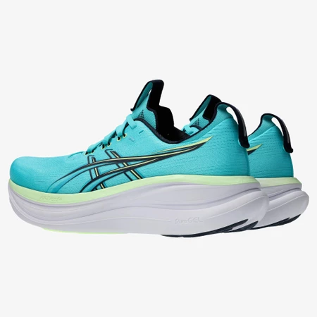 Asics Gel Nimbus 28 in Blue/Yellow