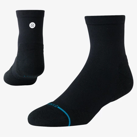 Stance Run Light Quarter Socks in All Black
