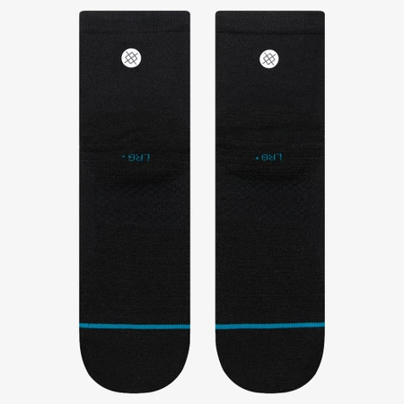 Stance Run Light Quarter Socks in All Black